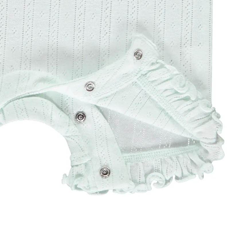 Combishort en maille ajourée motif tortue pour bébé fille