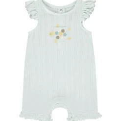 Combishort en maille ajourée motif tortue pour bébé fille