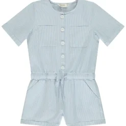 Combishort en seersucker rayé pour fille