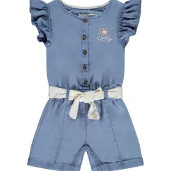 Combi-short fantaisie avec ceinture pour bébé fille