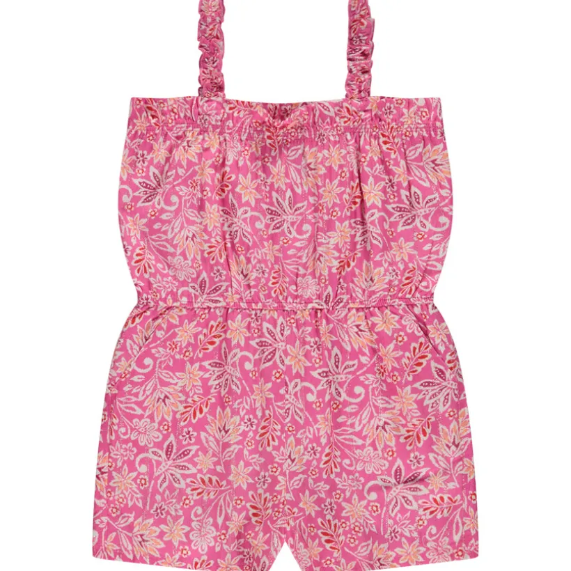 Combishort fluide imprimé floral pour fille