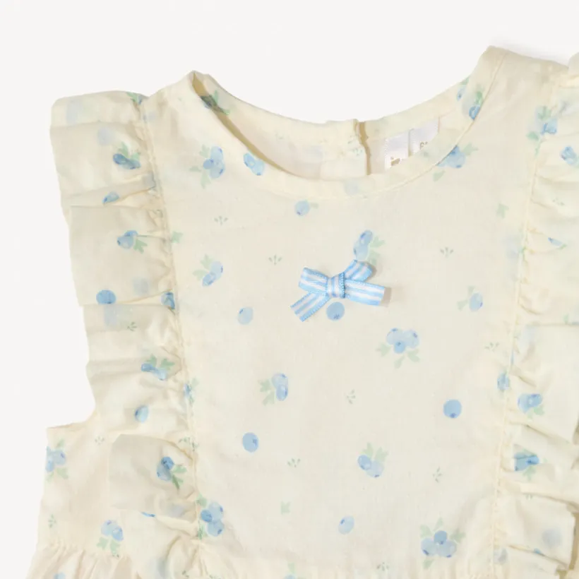 Combishort imprimé myrtilles pour bébé fille