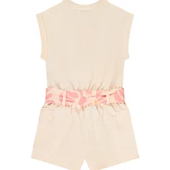 Combishort sans manches avec ceinture imprimée pour fille