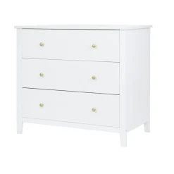 Commode Charlie 3 tiroirs blanche