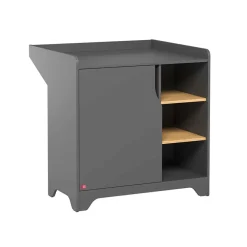 Commode et Plan à langer Leaf - Gris / Bois
