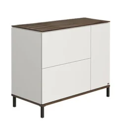 Commode à langer Lovely Aliv off white/dark walnut