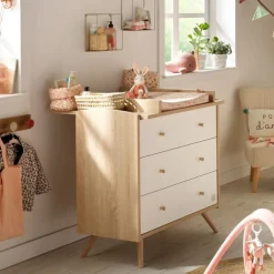Commode 3 tiroirs access - Bois/Blanc