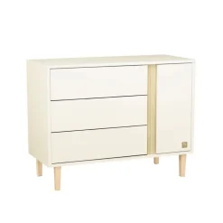 Commode à 3 tiroirs et 1 porte Paloma blanc