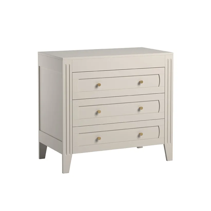 Commode 3 tiroirs Milenne sable-beige
