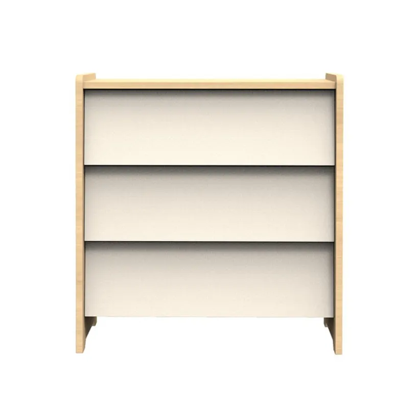 Commode 3 tiroirs Vanille aspect chêne miel/meringue