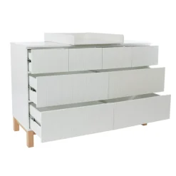 Commode XXL 8 tiroirs Mae - Blanche