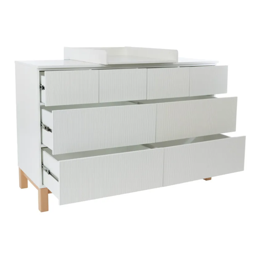 Commode XXL 8 tiroirs Mae - Blanche