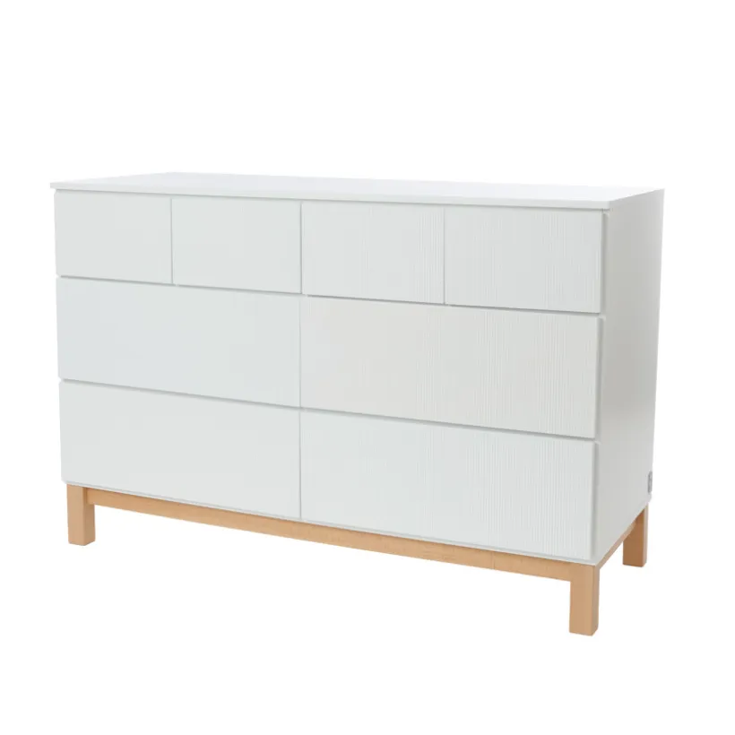 Commode XXL 8 tiroirs Mae - Blanche