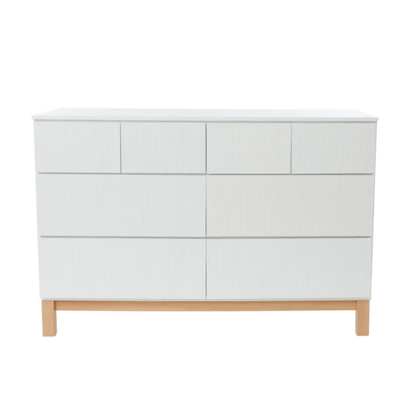 Commode XXL 8 tiroirs Mae - Blanche