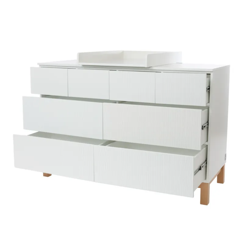 Commode XXL 8 tiroirs Mae - Blanche