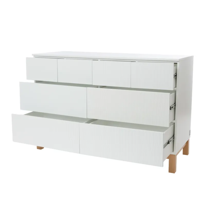 Commode XXL 8 tiroirs Mae - Blanche