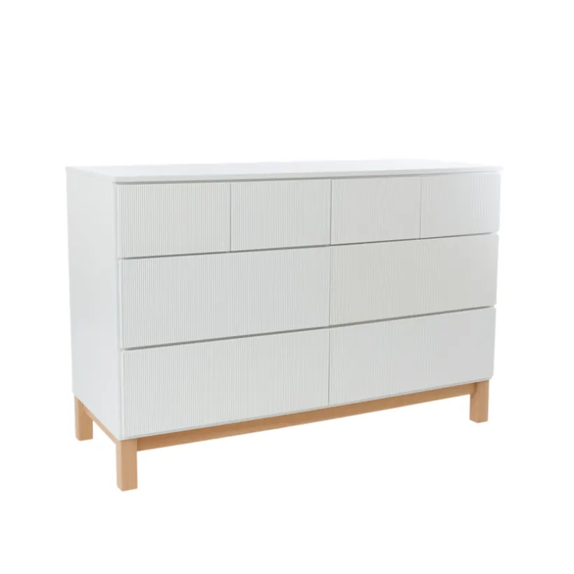 Commode XXL 8 tiroirs Mae - Blanche