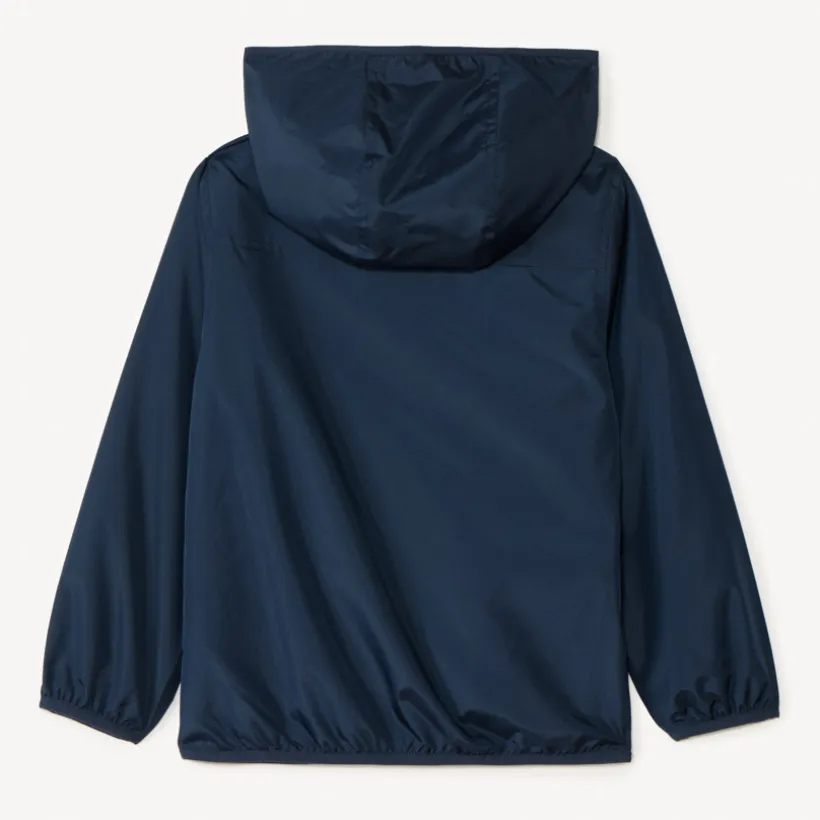 Coupe-vent à capuche en toile imperméable pour fille