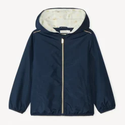 Coupe-vent à capuche en toile imperméable pour fille