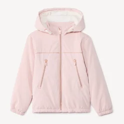 Coupe-vent en ripstop uni doublé sherpa pour fille