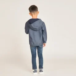 Coupe-vent en toile fantaisie unie pour garçon