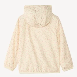 Coupe-vent imperméable à capuche motif léopard pour fille