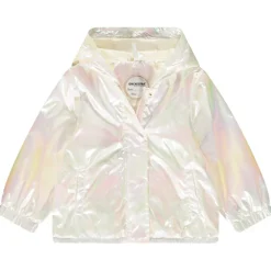 Coupe-vent iridescent à capuche pour bébé fille