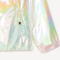 Coupe-vent iridescent à capuche pour fille