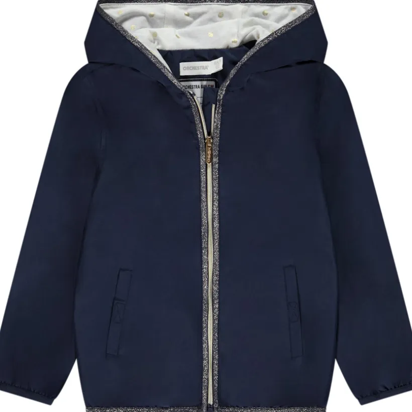 Coupe-vent uni à doublure imprimée pour fille