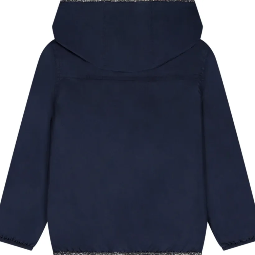Coupe-vent uni à doublure imprimée pour fille
