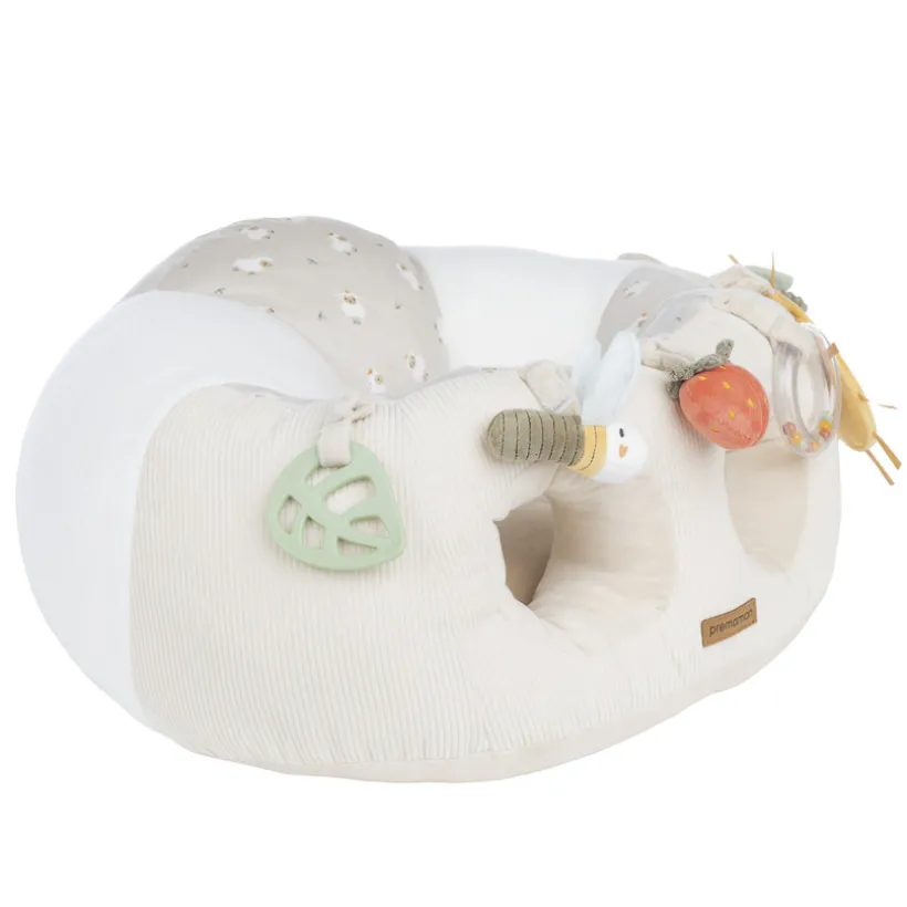 Coussin d'activités 2 en 1 La Vie à la Ferme écru