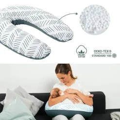 Coussin d'allaitement Doomoo – Ethnic petrol