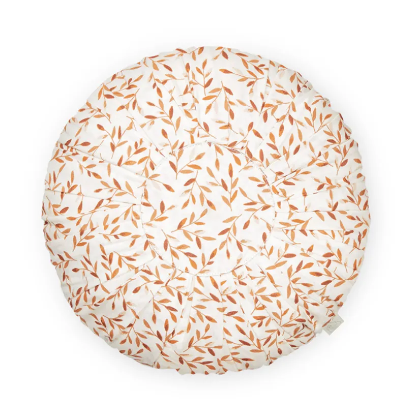 Coussin décoratif rond - Caramel Leaves