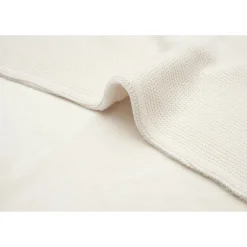 Couverture berceau Basic Knit Fleece 75x100cm - Ivory/Coral