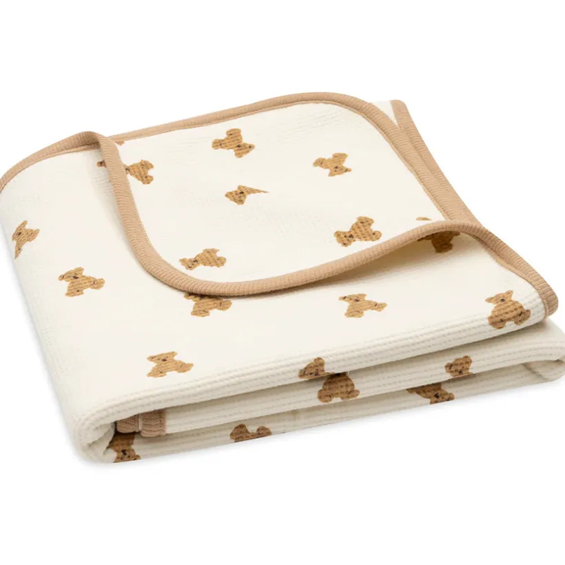 Couverture berceau 75x100cm Gaufré Mini Teddy Bear