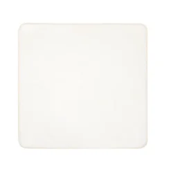 Couverture bi-matière 80 x 80 cm imprimé moutons La Vie à la Ferme beige