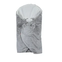 Couverture de promenade en fausse fourrure - Gris clair