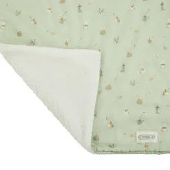 Couverture double face 70 x 100 cm Promenade Bucolique vert