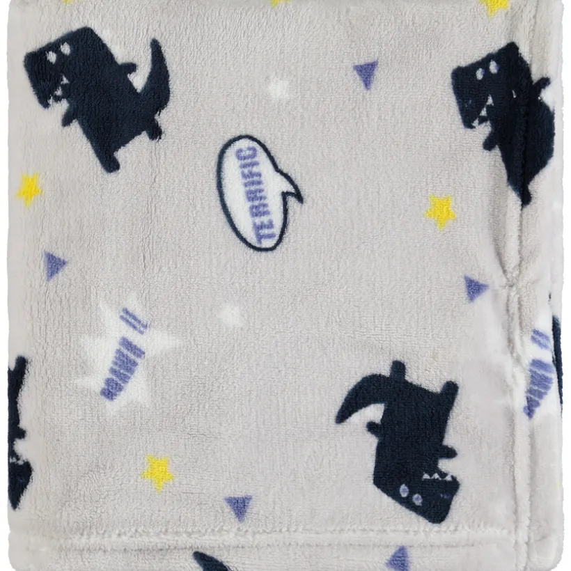 Couverture en sherpa imprimé dinosaures