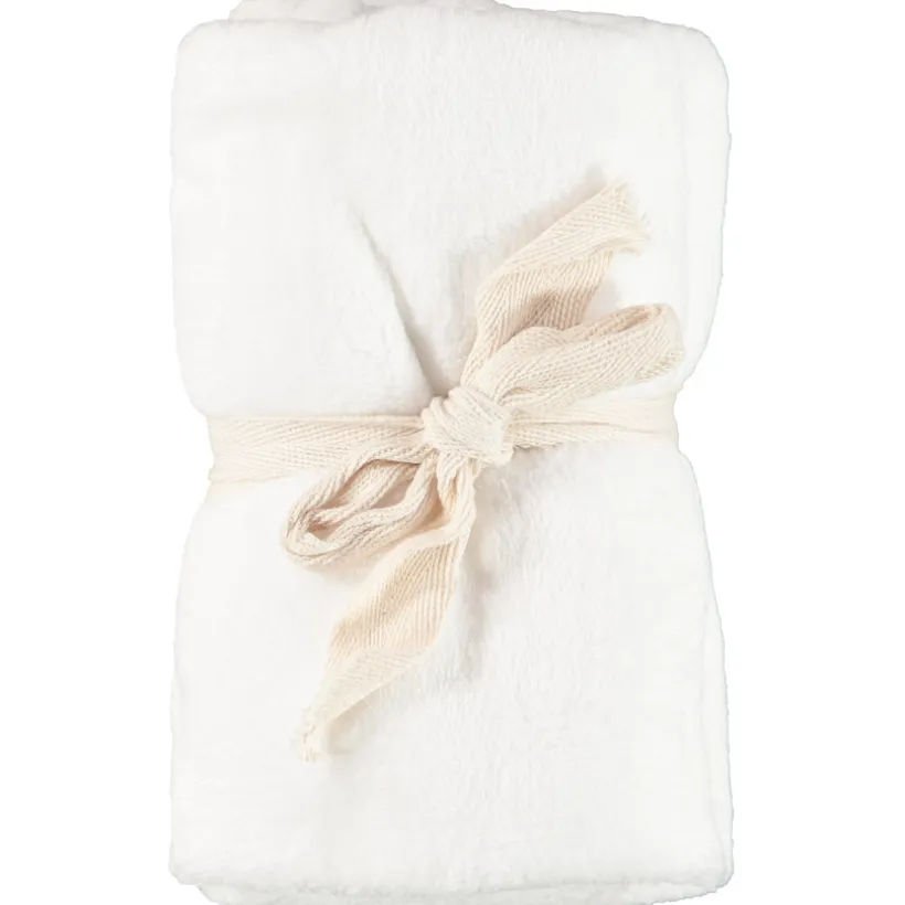 Couverture en sherpa unie 75 x 75 cm