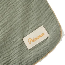 Couverture en tetra doublée sherpa 80 x 80 cm vert