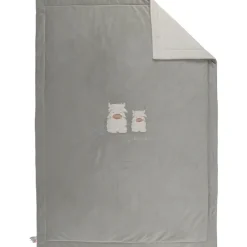Couverture en veloudoux 100x140 cm Fluffy kaki/écru