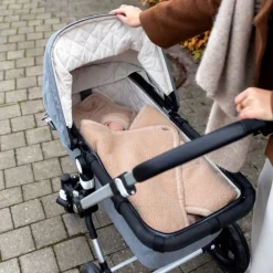 Couverture Nomade Biside auto 0+ Pady teddy + jersey - Natural - 0-12M