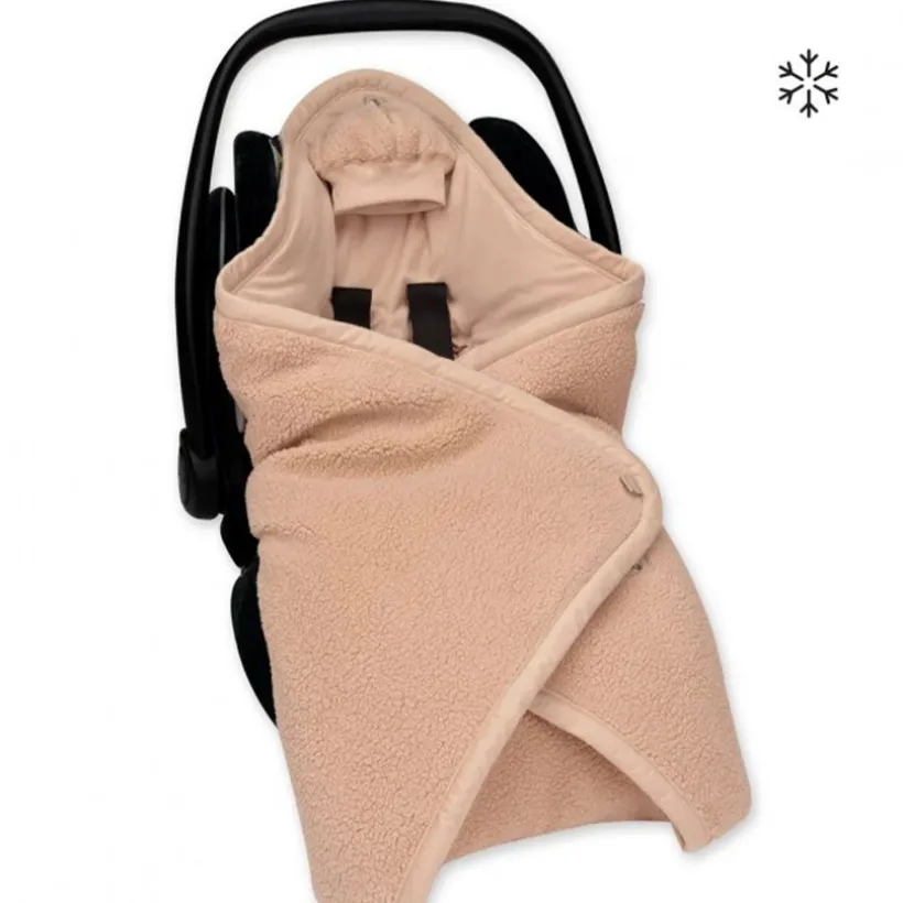 Couverture Nomade Biside auto 0+ Pady teddy + jersey - Natural - 0-12M