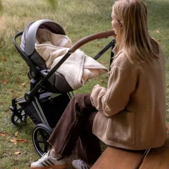 Couverture Nomade Biside auto 0+ Pady teddy + jersey - Ficelle - 0-12M