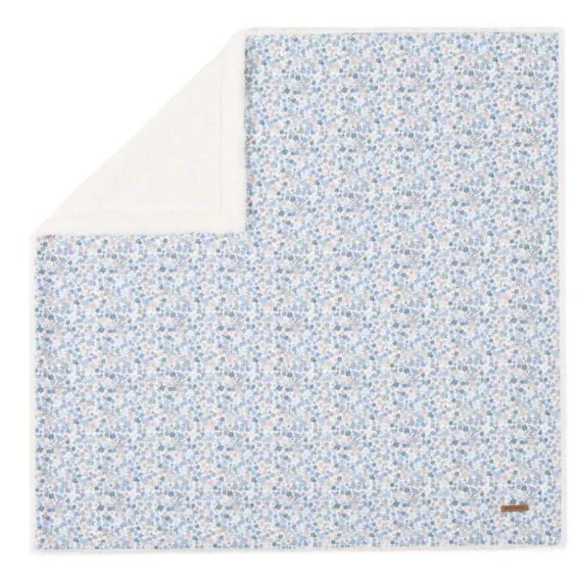 Couvertures en popeline et sherpa 80 x 80 cm - Tiny Flowers