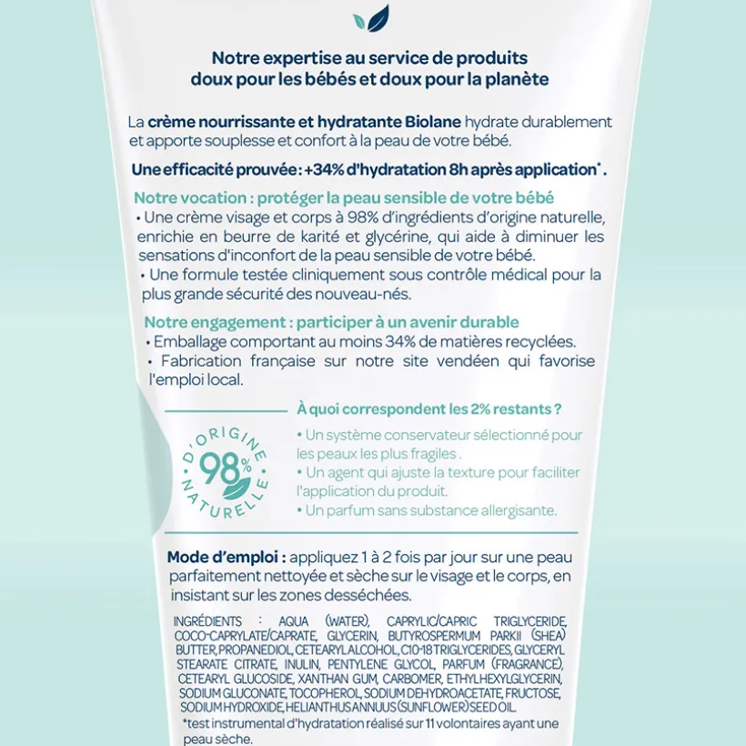 Crème nourrissante et hydratante visage & corps 100 ml