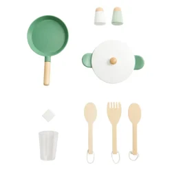 Cuisine tout équipée avec accessoires en bois