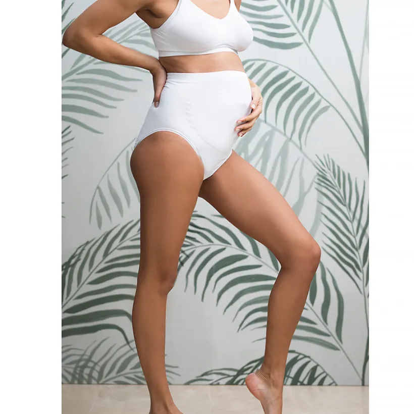 Culotte de grossesse taille haute sans coutures en microfibre