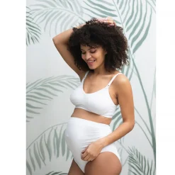 Culotte de grossesse taille haute sans coutures en microfibre